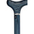Royal Canes Blue Denim Derby Walking Cane With Ash Wood Shaft and Silver Collar