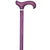 Fashionable Canes Vivid Purple Derby Walking Cane With Ash Wood Shaft and Silver Collar w/ SafeTbase