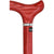 Royal Canes Vibrant Red Derby Walking Cane With Ash Wood Shaft and Silver Collar