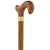 Royal Canes Genuine Oak Wood Derby Walking Cane With Oak Shaft And Brass Embossed Collar