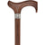 Royal Canes Walnut Derby-Handle Walking Cane with Embossed Steel Collar