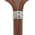 Royal Canes Walnut Derby-Handle Walking Cane with Embossed Steel Collar