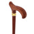 Fashionable Canes Natural Paduck Derby Handle W/ Gold Collar