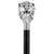 Royal Canes Silver 925r Lion Head Walking Stick With Black Beechwood Shaft and Collar