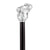 Royal Canes Silver 925r Frog Walking Stick with Black Beechwood Shaft and Collar