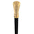 Royal Canes Gold Plated Petite Embossed Knob Handle Walking Cane w/ Black Beechwood Shaft & Collar