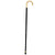 Royal Canes 24K Gold Plated Lustrous Tourist Walking Cane w/ Black Beechwood Shaft & Collar
