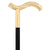 Royal Canes 24K Gold Plated Tranquil Fritz Walking Cane w/ Black Beechwood Shaft & Collar