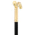 Royal Canes 24K Gold Plated Tranquil Fritz Walking Cane w/ Black Beechwood Shaft & Collar