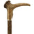 Fashionable Canes Staghorn with crown handle with Hazelwood Shaft